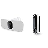 Arlo Pro 3 Outdoor Floodlight Überwachungskamera und kabellose Video Doorbell Bundle - weiß